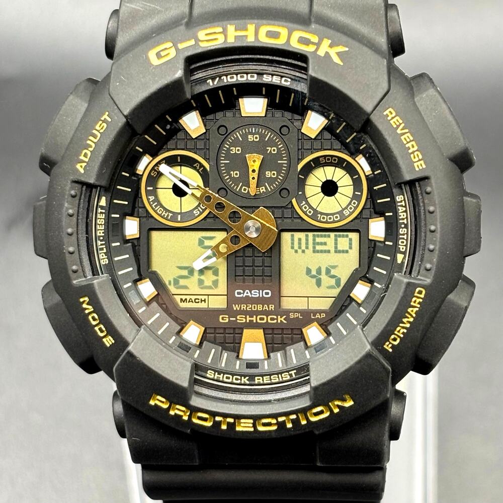 Casio G-Shock GA-100GBX-1A9 Black Gold Analog Digital 51mm Men’s Watch NIB